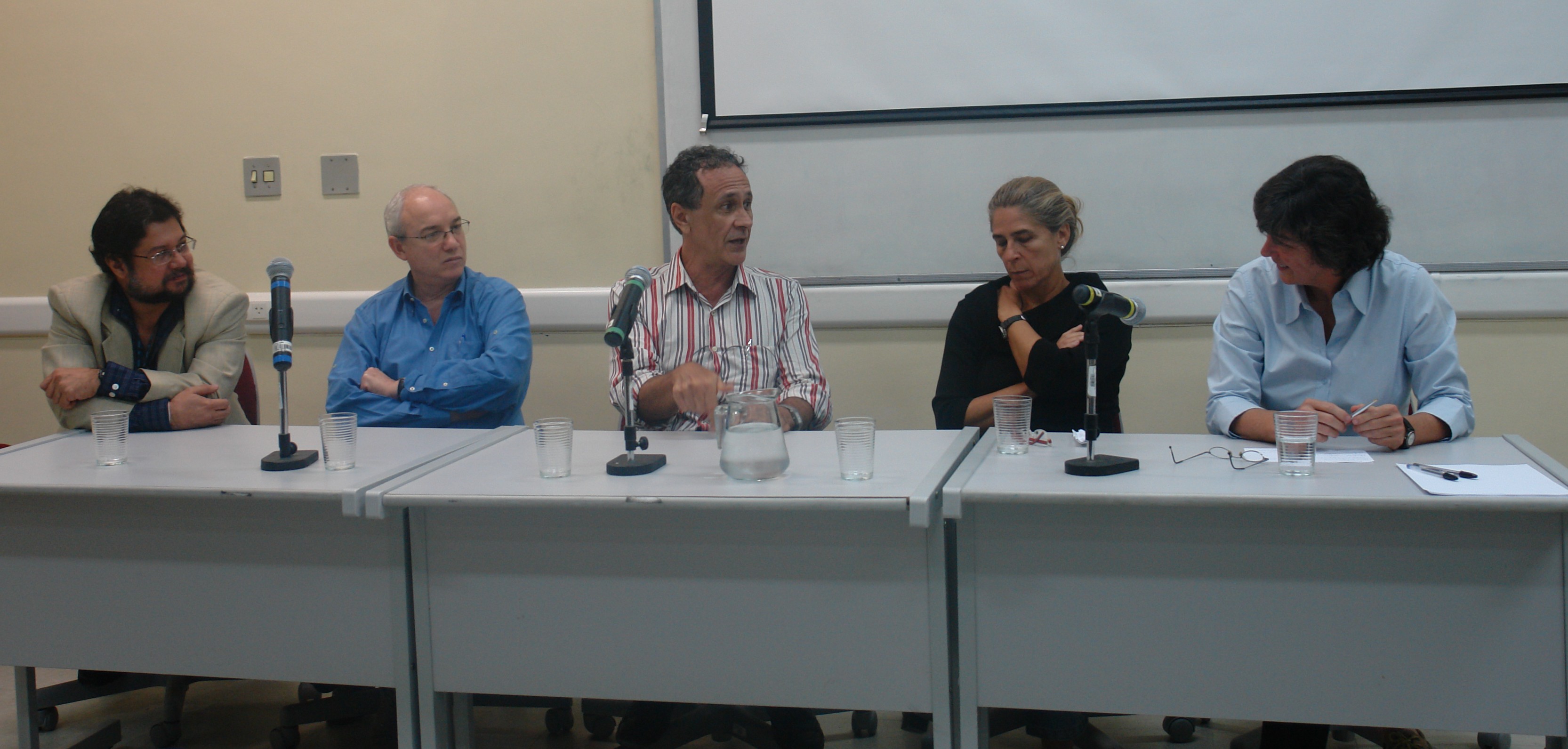 Octavio Pesgrave, Marco Aurélio, Silvio Valle, Márcia Chame e Norma Labarthe.