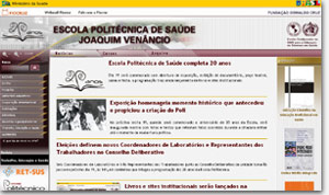 Novo site da Escola Politécnica de Saúde Joaquim Venâncio