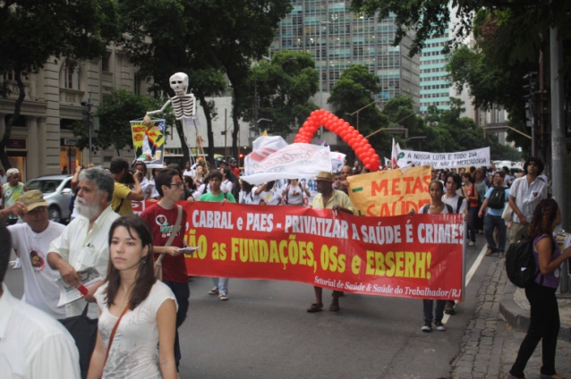 Manifestação pelo Dia Mundial da Saúde